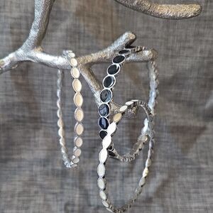 Black and White Geometric Bracelet Collection